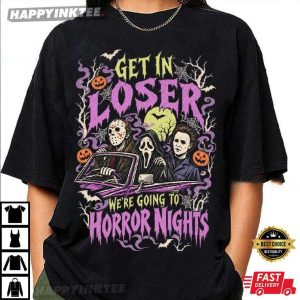 Michael Myers Jason Voorhees Ghostface Get In Loser Horror Gifts T Shirt (4)
