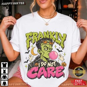 Frankly I Do Not Care Frankenstein Bubblegum Retro Halloween T Shirt (4)