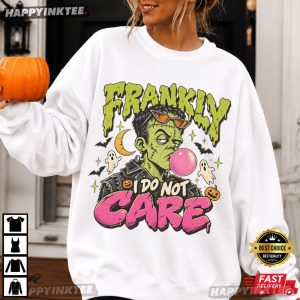 Frankly I Do Not Care Frankenstein Bubblegum Retro Halloween T Shirt (2)