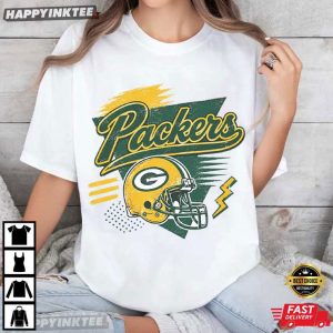 Green Bay Packers Retro Football Gift T Shirt (1)