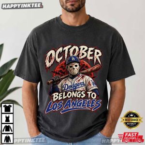 October Belongs To Los Angeles Dodgers Baseball Halloween Gift T Shirt (3)