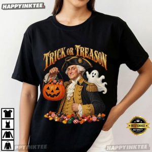 George Washington Trick or Treason Halloween T Shirt (1)
