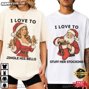 I Love To Funny Xmas Party Christmas Couple Matching Shirts (2)