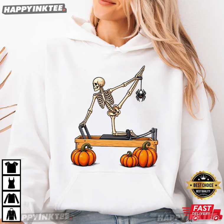 Skeleton Pilates Funny Spooky Fitness Halloween T-Shirt Skeleton Pilates Funny Spooky Fitness Halloween T-Shirt