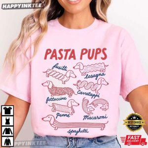 Pasta Pups Dachshund Spaghetti Funny Foodie Gift T Shirt (1)
