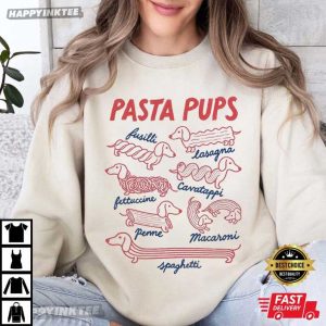 Pasta Pups Dachshund Spaghetti Funny Foodie Gift T Shirt (2)