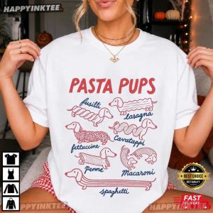 Pasta Pups Dachshund Spaghetti Funny Foodie Gift T Shirt (3)