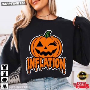 Due To Inflation This Is My Halloween Costume Pumpkin T Shirt (2)