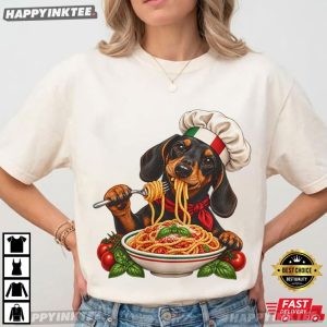 Dachshund Spaghetti Italian Foodie Lover Gift T Shirt (1)