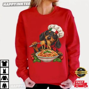 Dachshund Spaghetti Italian Foodie Lover Gift T Shirt (2)