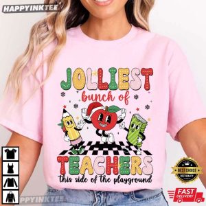 Jolliest Bunch Of Teachers Christmas Gift T Shirt (4)