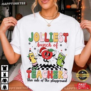 Jolliest Bunch Of Teachers Christmas Gift T Shirt (1)
