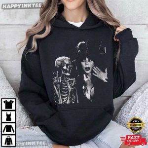 Elvira Skull Middle Finger 80s Horror TV Movie T Shirt (3)