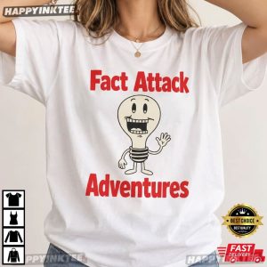 Fact Attack Adventures Retro Lightbulb Science Teacher Gift T Shirt (2)