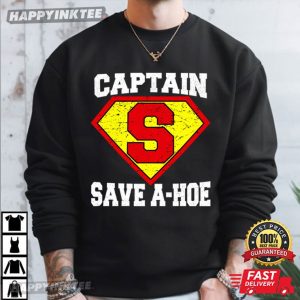 Captain Save A Hoe Funny Meme Graphic T Shirt (2)