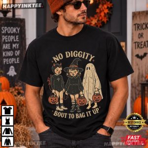 No Diggity Bout To Bag It Up Retro Halloween Gift T Shirt (1)