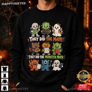 They Did The Monster Math Funny Halloween Teacher T Shirt (4)