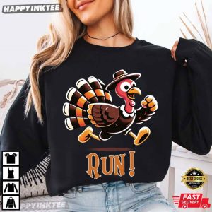 Turkey Trot Thanksgiving Holiday Running T Shirt (2)
