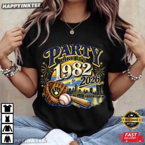 Milwaukee Brewers Party Like It's 1982 To 2026 National League Champions T Shirt (1)