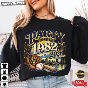 Milwaukee Brewers Party Like It's 1982 To 2026 National League Champions T Shirt (2)