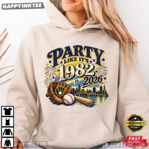Milwaukee Brewers Party Like It's 1982 To 2026 National League Champions T Shirt (3)