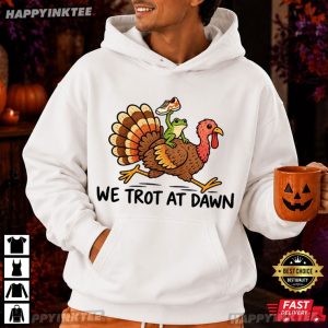Frog Turkey Trot We Trot At Dawn Thanksgiving Running T Shirt (3)
