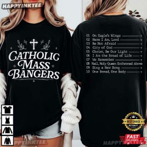 Catholic Mass Bangers Typography Christian Hymn List T Shirt (2)