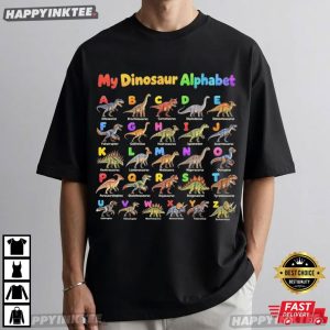 Dinosaur Alphabet Kids Dinosaur Names Educational Dino Gift T Shirt (3)