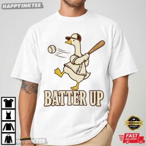 Duck Baseball Batter Up Cute Duck T Shirt (1)