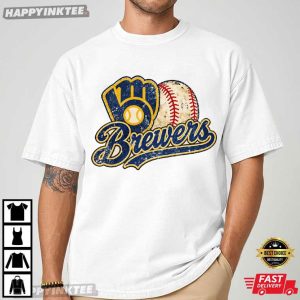 Milwaukee Brewers Vintage Baseball Graphic T Shirt (1)