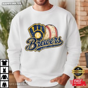 Milwaukee Brewers Vintage Baseball Graphic T Shirt (2)
