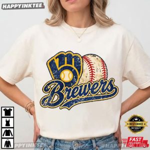 Milwaukee Brewers Vintage Baseball Graphic T Shirt (3)