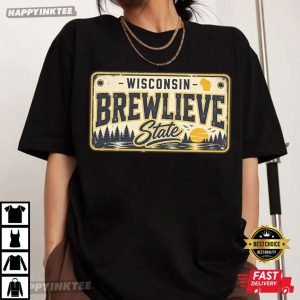 Wisconsin Brewlieve State Milwaukee Baseball Fan T Shirt (4)