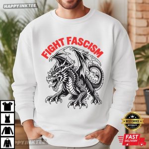 Fight Fascism Dragon Angry Protest Activist T Shirt (2)