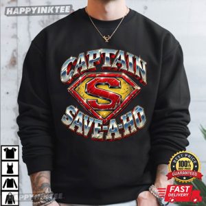 Captain Save A Ho Retro Superhero Meme Graphic T Shirt (2)