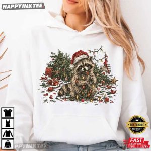 Christmas Raccoon Feral And Festive Winter Holiday Gift T Shirt (3)