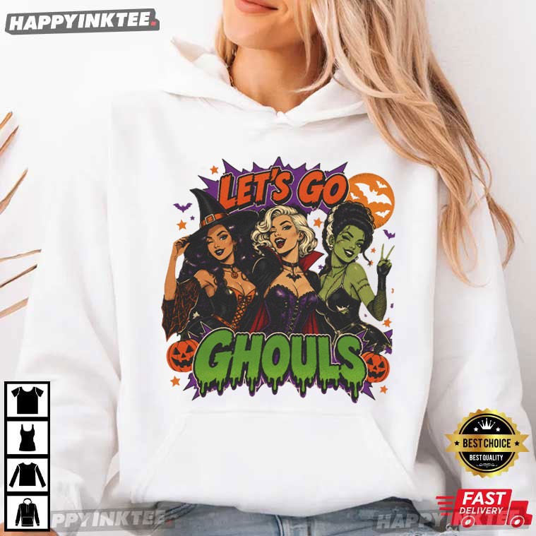 Let's Go Ghouls Retro Halloween Graphic T-Shirt Let's Go Ghouls Retro Halloween Graphic T-Shirt