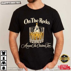 On The Rocks Around The Christmas Tree Funny Bourbon Lover Gift T Shirt (4)