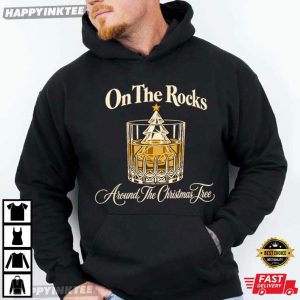On The Rocks Around The Christmas Tree Funny Bourbon Lover Gift T Shirt (3)
