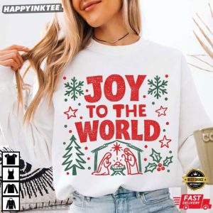 Joy To The World Christian Religious Christmas Holiday T Shirt (2)