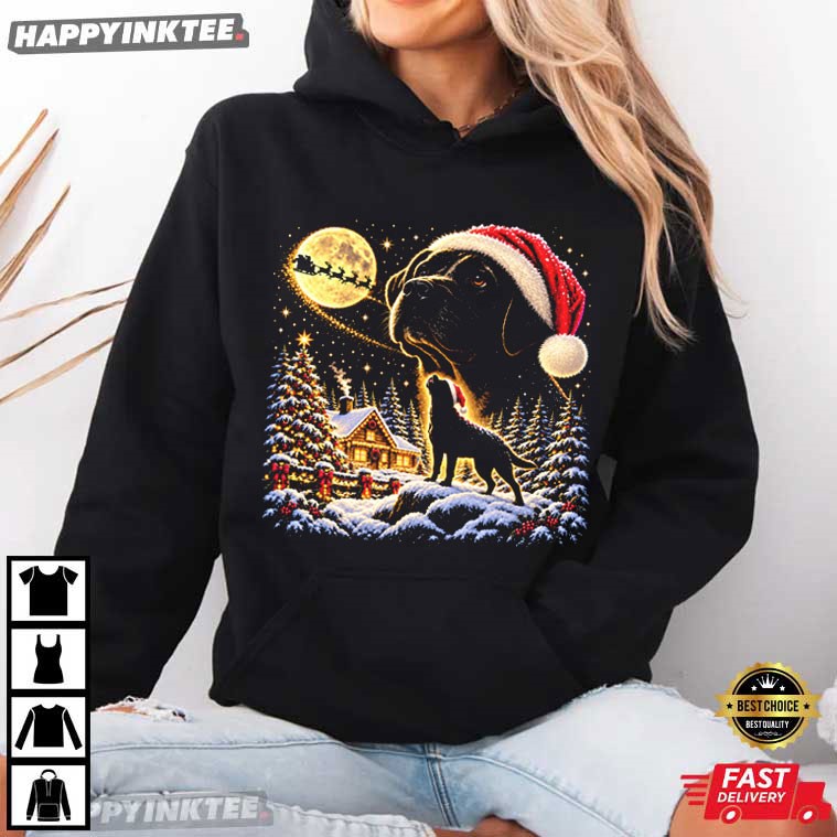 Black Labrador Howling Christmas Animal Lover T-Shirt Black Labrador Howling Christmas Animal Lover T-Shirt