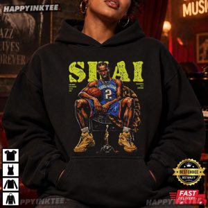 Shai Gilgeous Alexander OKC Thunder Basketball Graphic T Shirt (4)