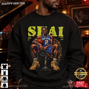 Shai Gilgeous Alexander OKC Thunder Basketball Graphic T Shirt (1)