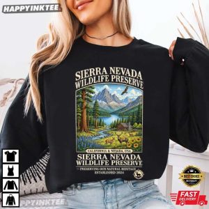 Sierra Nevada Wildlife Preserve Mountain Landscape T Shirt (2)