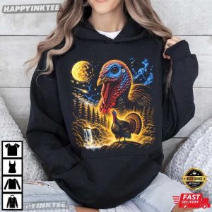 Turkey Howling To The Moon Funny Thanksgiving T Shirt (4)