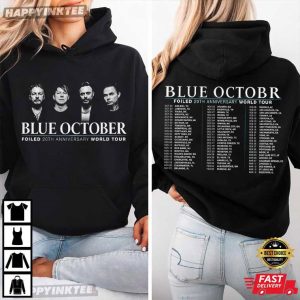 Blue October Foiled 20th Anniversary World Tour Rock Music T Shirt (1)