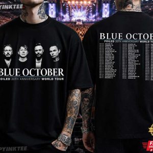 Blue October Foiled 20th Anniversary World Tour Rock Music T Shirt (3)