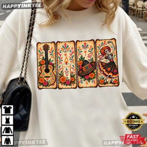 Day Of The Dead Dia De Los Muertos Mexican Folk Art T Shirt (1)