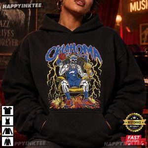 Oklahoma City Thunder Skull Gift For Fan Basketball T Shirt (3)