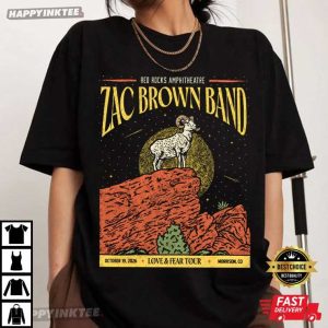 Zac Brown Band Red Rocks Amphitheatre Country Music Graphic T Shirt (1)